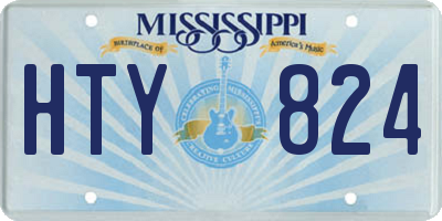 MS license plate HTY824