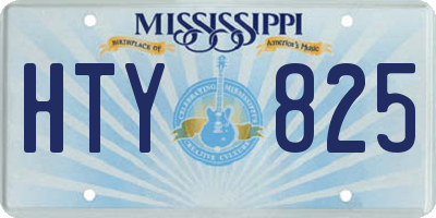 MS license plate HTY825