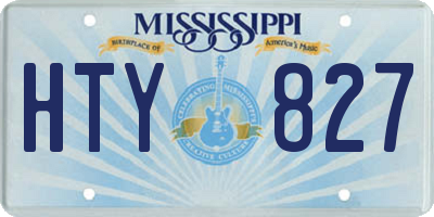 MS license plate HTY827