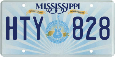 MS license plate HTY828