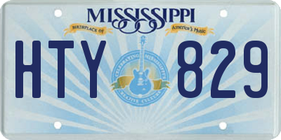 MS license plate HTY829