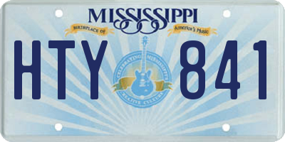 MS license plate HTY841