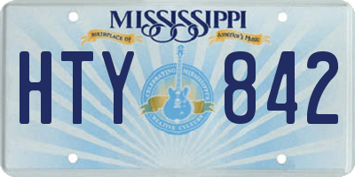 MS license plate HTY842