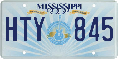 MS license plate HTY845