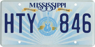 MS license plate HTY846
