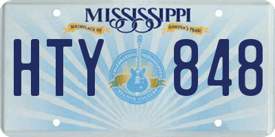 MS license plate HTY848