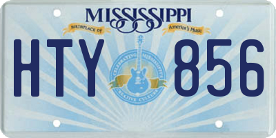 MS license plate HTY856