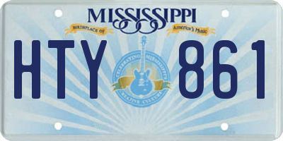 MS license plate HTY861