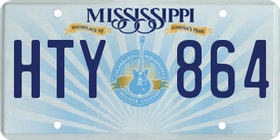 MS license plate HTY864