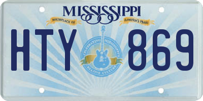 MS license plate HTY869