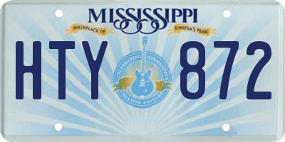 MS license plate HTY872