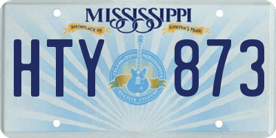 MS license plate HTY873