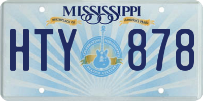 MS license plate HTY878