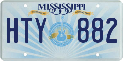 MS license plate HTY882