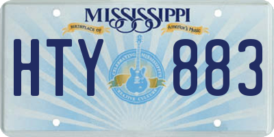 MS license plate HTY883