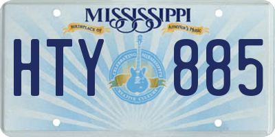 MS license plate HTY885