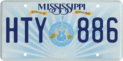 MS license plate HTY886