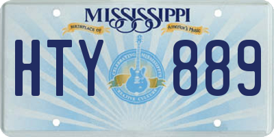 MS license plate HTY889