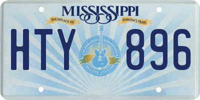 MS license plate HTY896