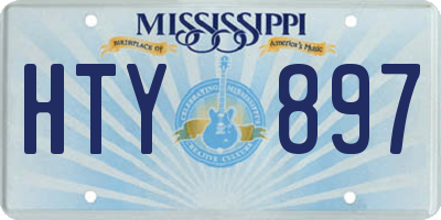 MS license plate HTY897