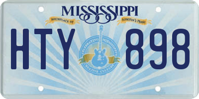 MS license plate HTY898