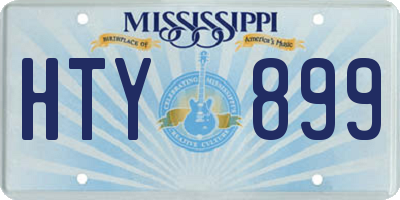 MS license plate HTY899