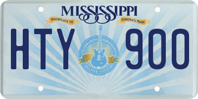 MS license plate HTY900