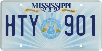 MS license plate HTY901