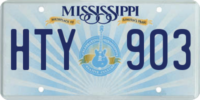 MS license plate HTY903