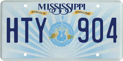 MS license plate HTY904