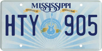 MS license plate HTY905