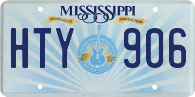 MS license plate HTY906