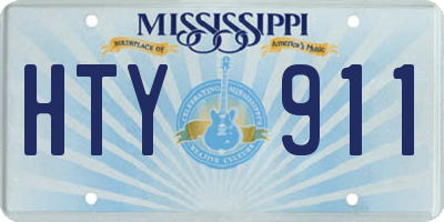 MS license plate HTY911