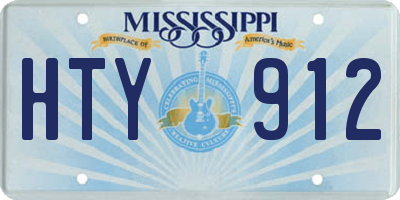 MS license plate HTY912