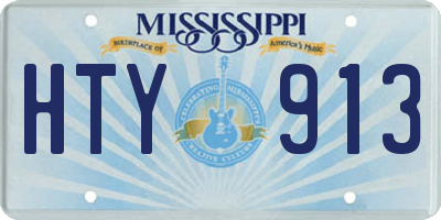 MS license plate HTY913
