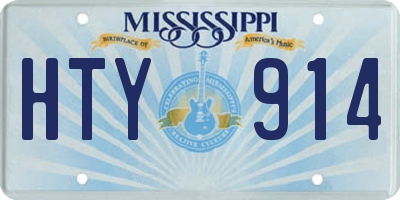MS license plate HTY914