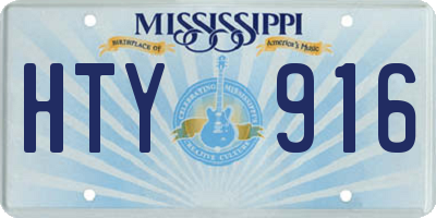 MS license plate HTY916