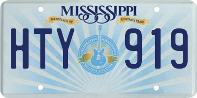 MS license plate HTY919