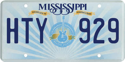 MS license plate HTY929