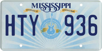 MS license plate HTY936