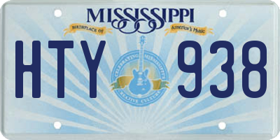 MS license plate HTY938