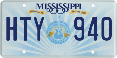MS license plate HTY940