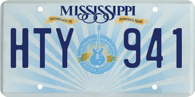MS license plate HTY941