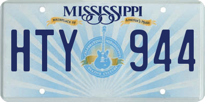 MS license plate HTY944