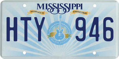 MS license plate HTY946