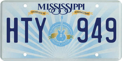 MS license plate HTY949