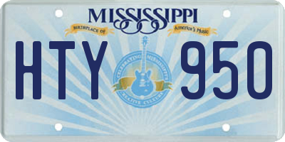 MS license plate HTY950