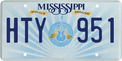 MS license plate HTY951