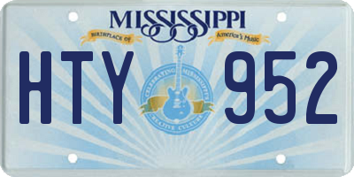 MS license plate HTY952