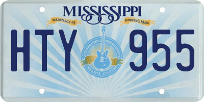 MS license plate HTY955